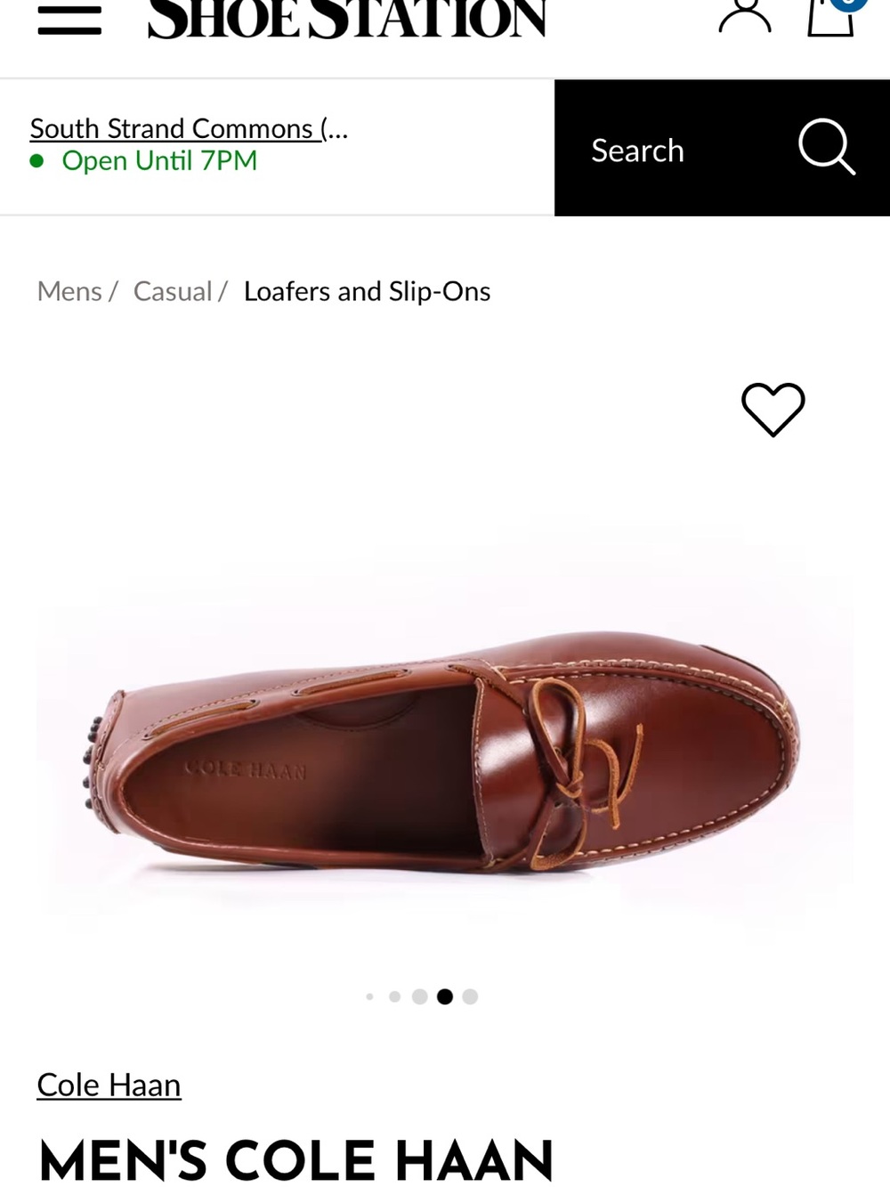 Cole Haan Brown Leather Moc Toe Driving Loafers